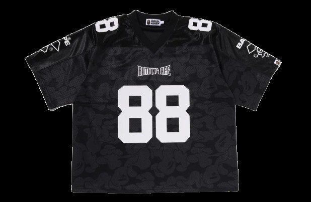 SOLID CAMO MULTI LOGO RELAXED FIT FOOTBALL JERSEY